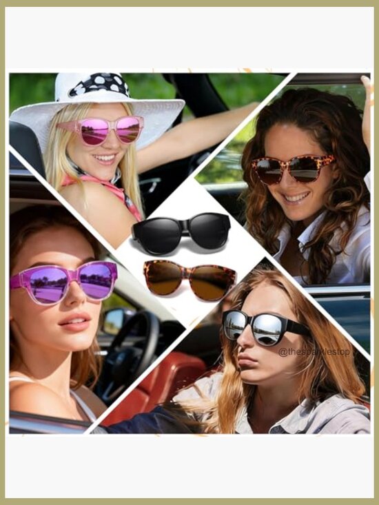 Fit Over Glasses Sunglasses Polarized Cat Eye UV Protection main image 7